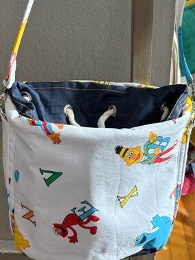 Custom made with vintage Kids Sesame Street Character Crossbody